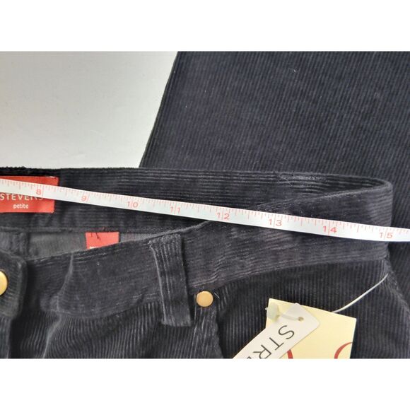 Valerie Stevens Petite Womens 12P Stretch Black Corduroy Pants NWT - Picture 8 of 13